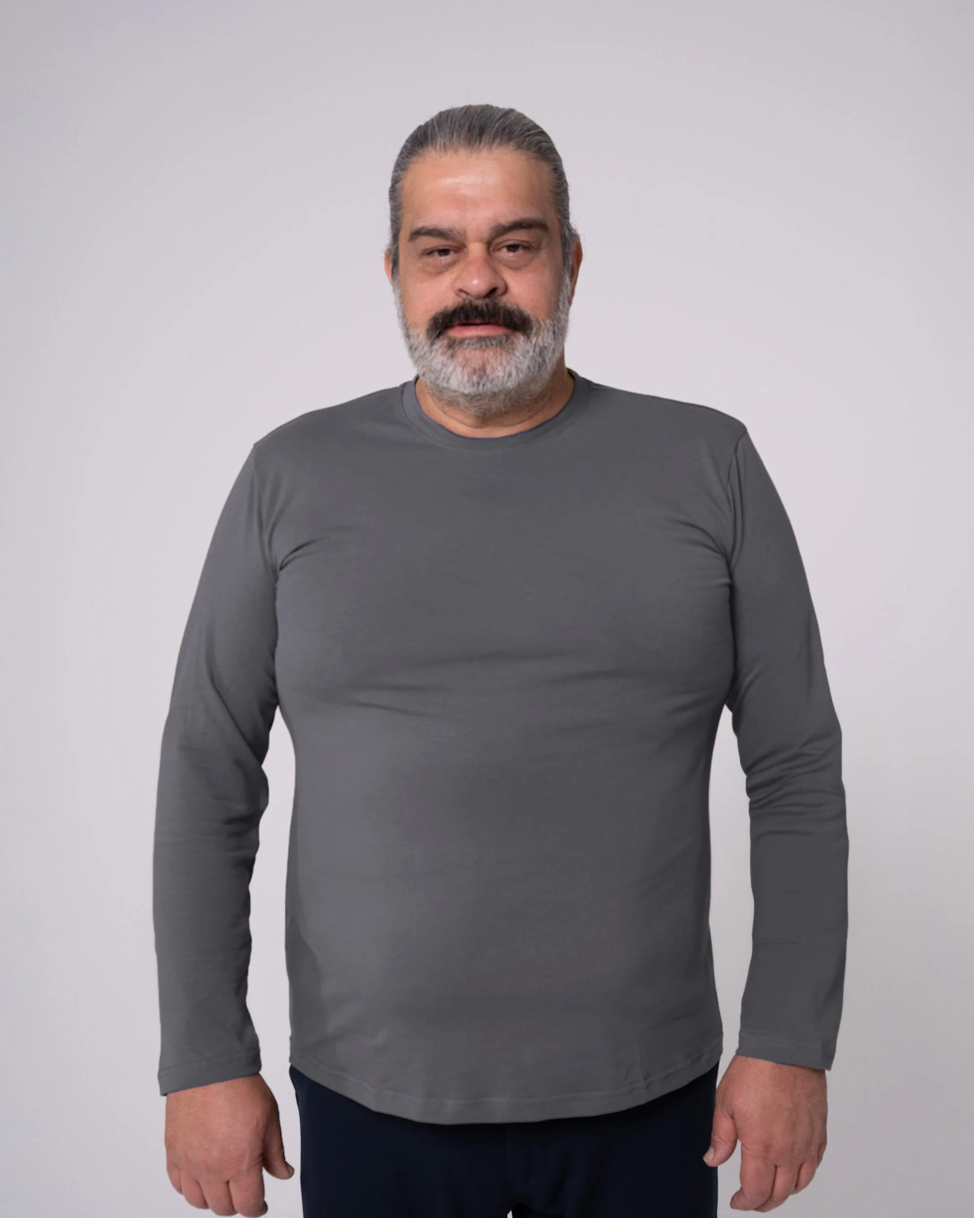 Antrasit Uzun Kollu Tişört - Image 9