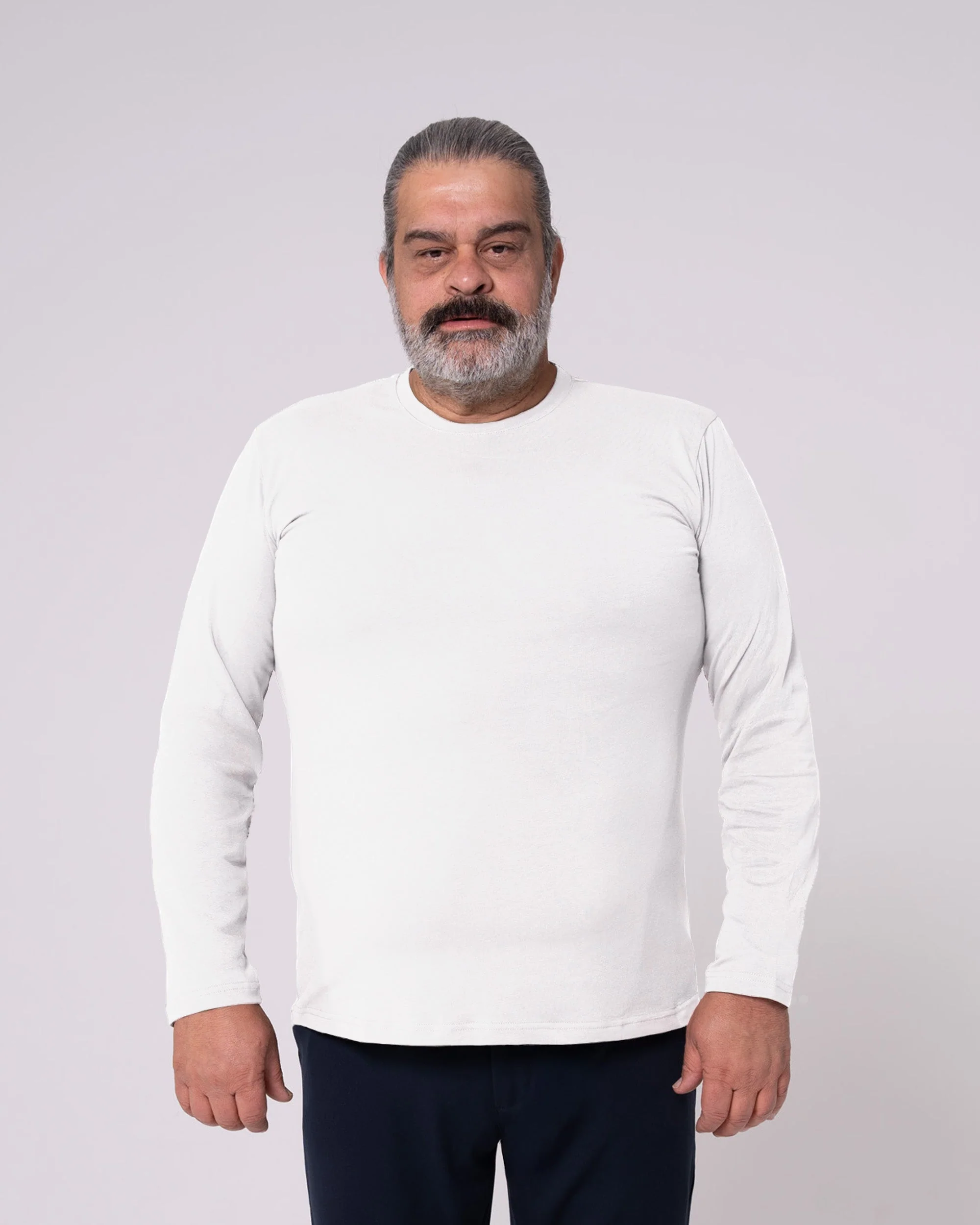 Beyaz Uzun Kollu Tişört - Image 9