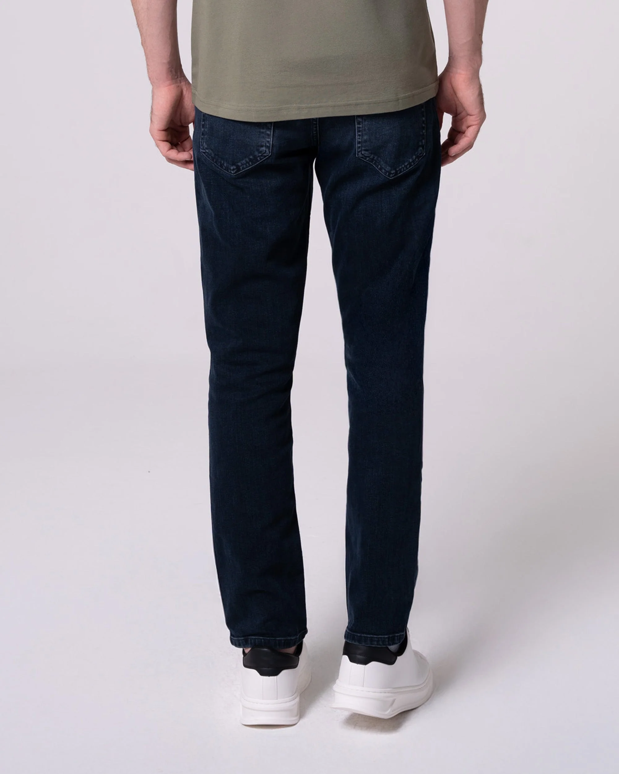 Koyu Lacivert Comfort Fit Kot Pantolon - Image 3