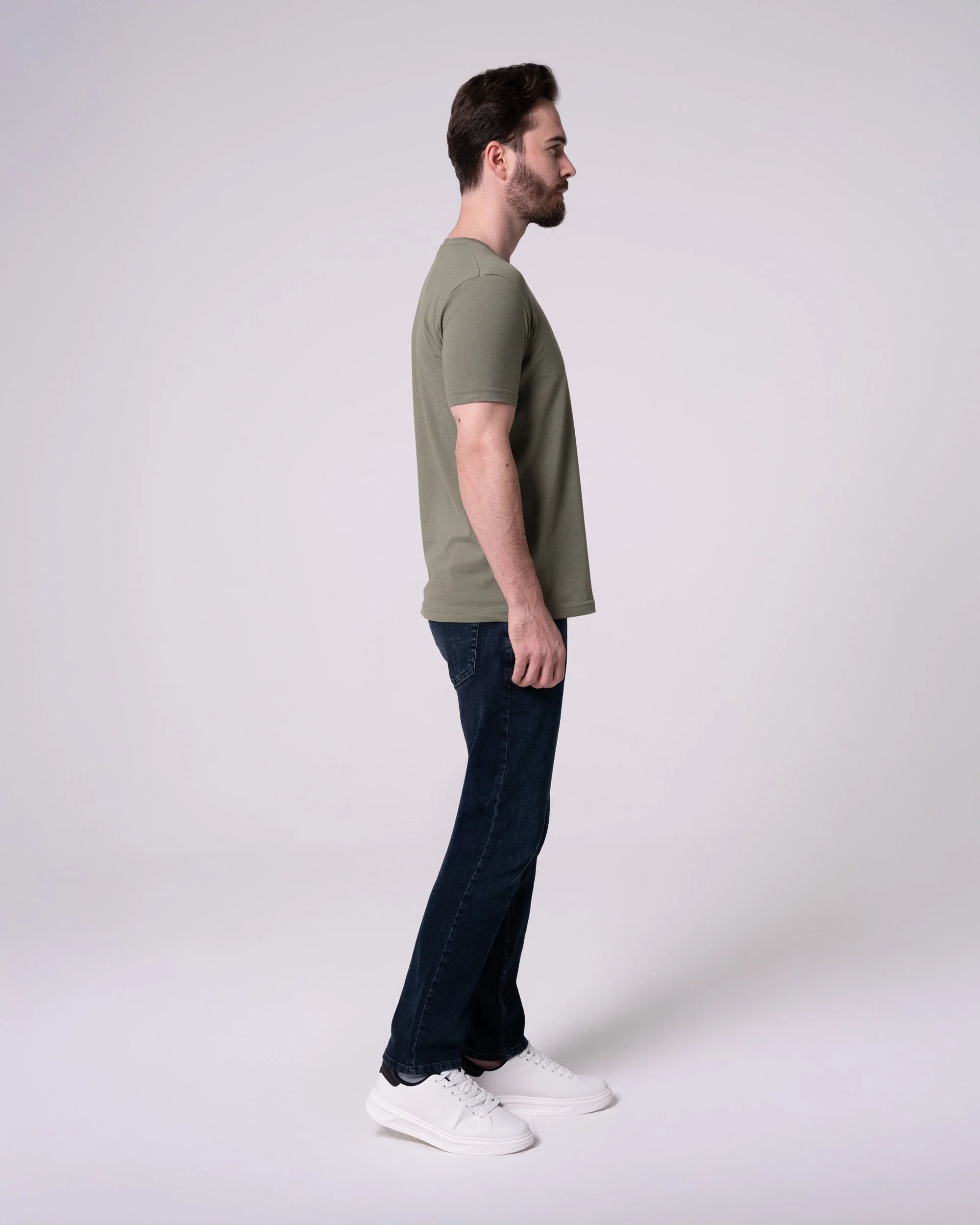 Koyu Lacivert Comfort Fit Kot Pantolon - Image 6