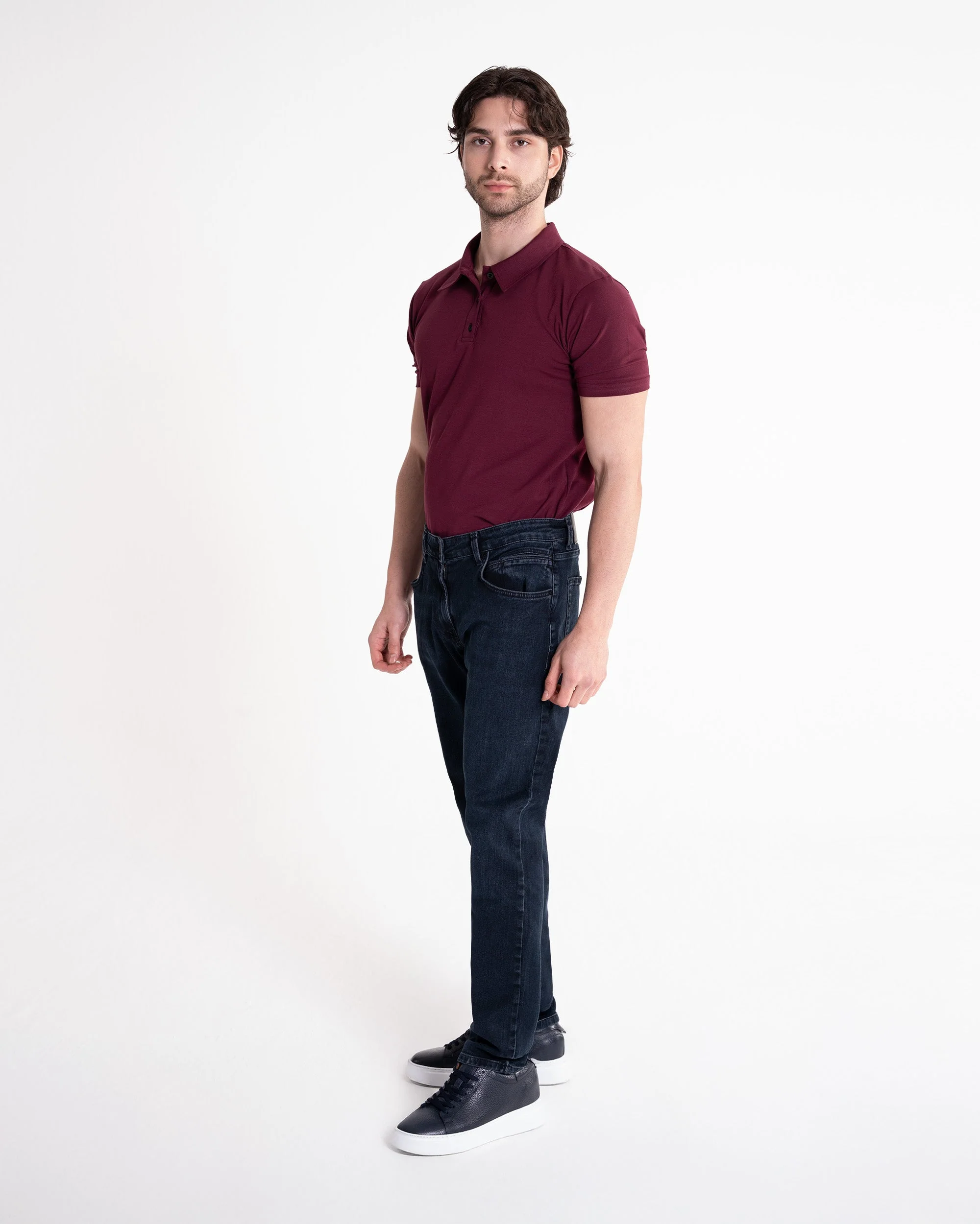 Koyu Lacivert Comfort Fit Kot Pantolon - Image 8
