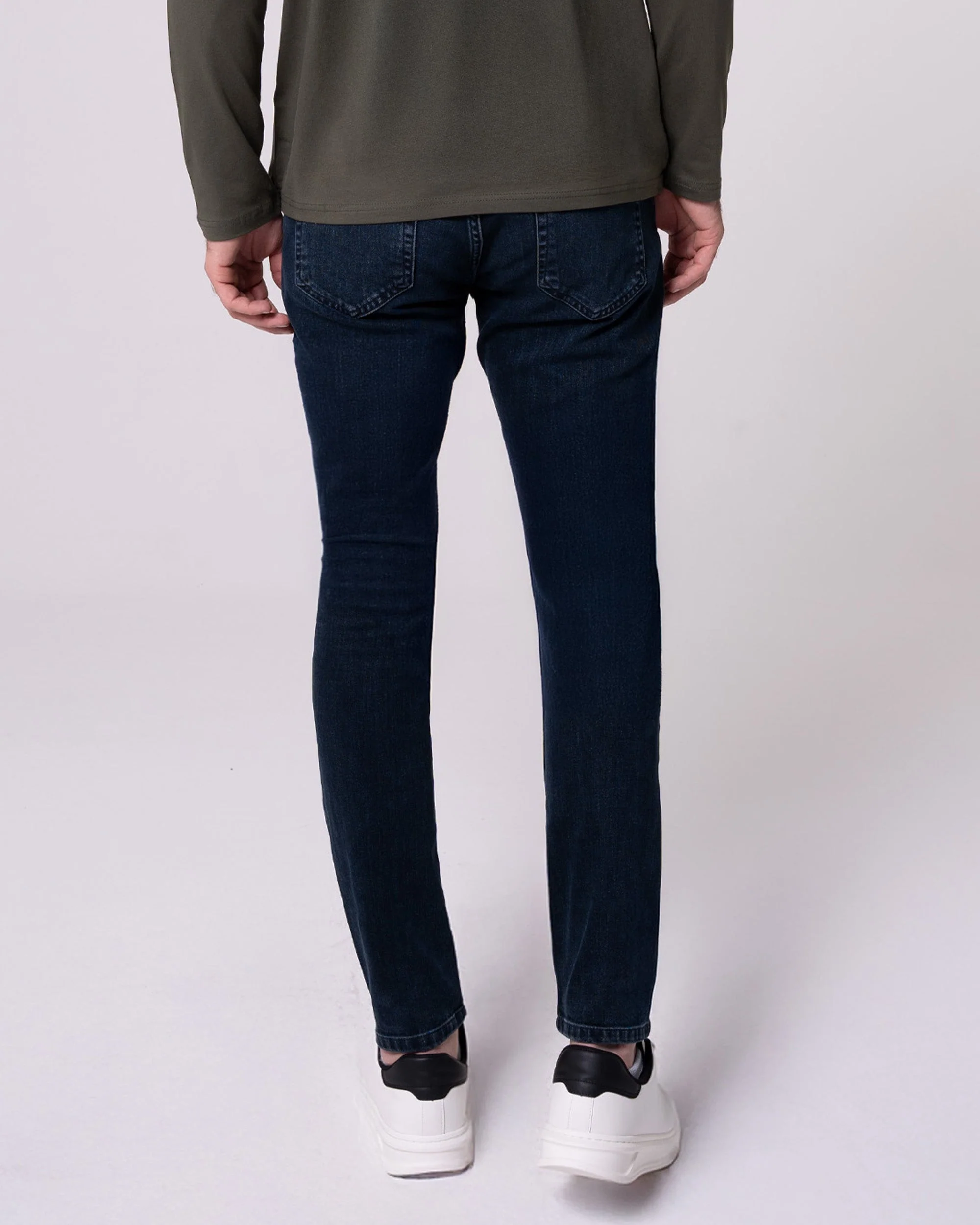 Koyu - Lacivert Slim Fit Kot Pantolon - Image 3