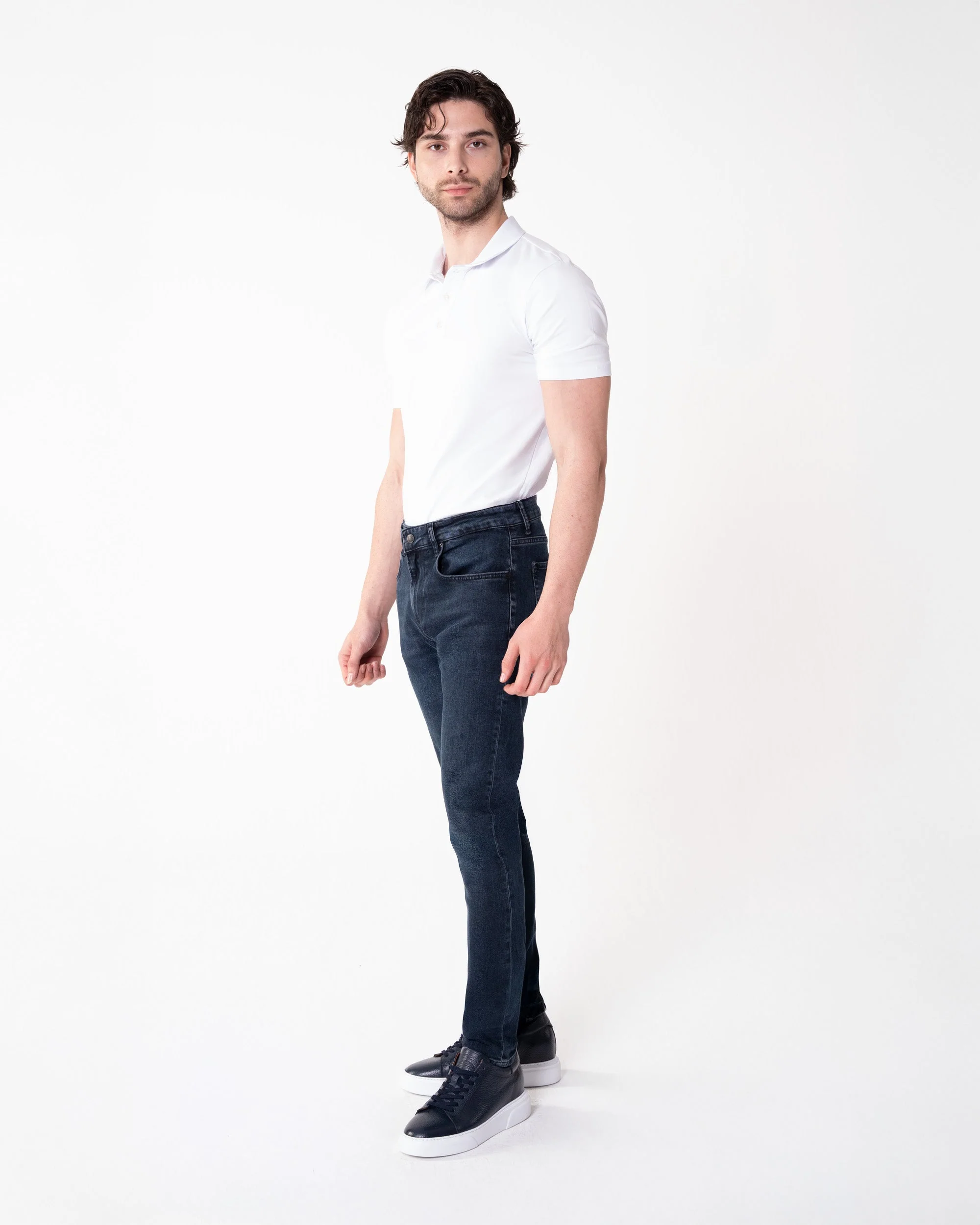 Koyu - Lacivert Slim Fit Kot Pantolon - Image 7