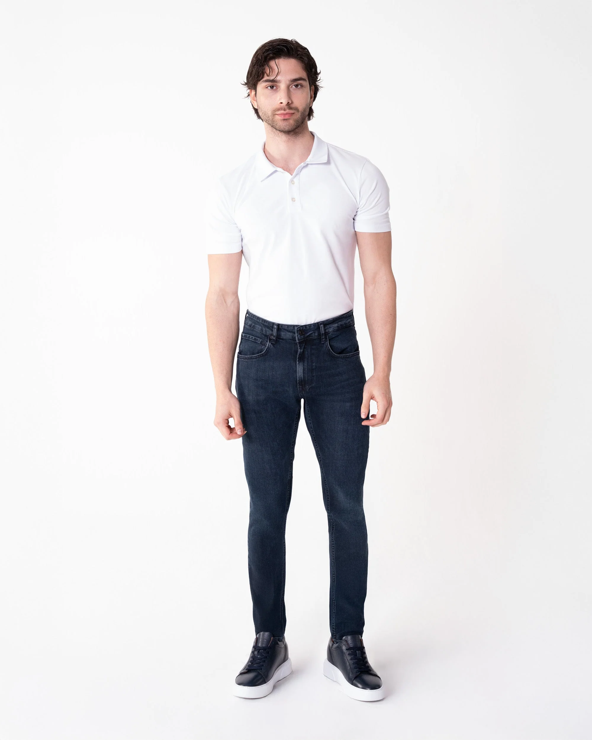 Koyu - Lacivert Slim Fit Kot Pantolon - Image 8