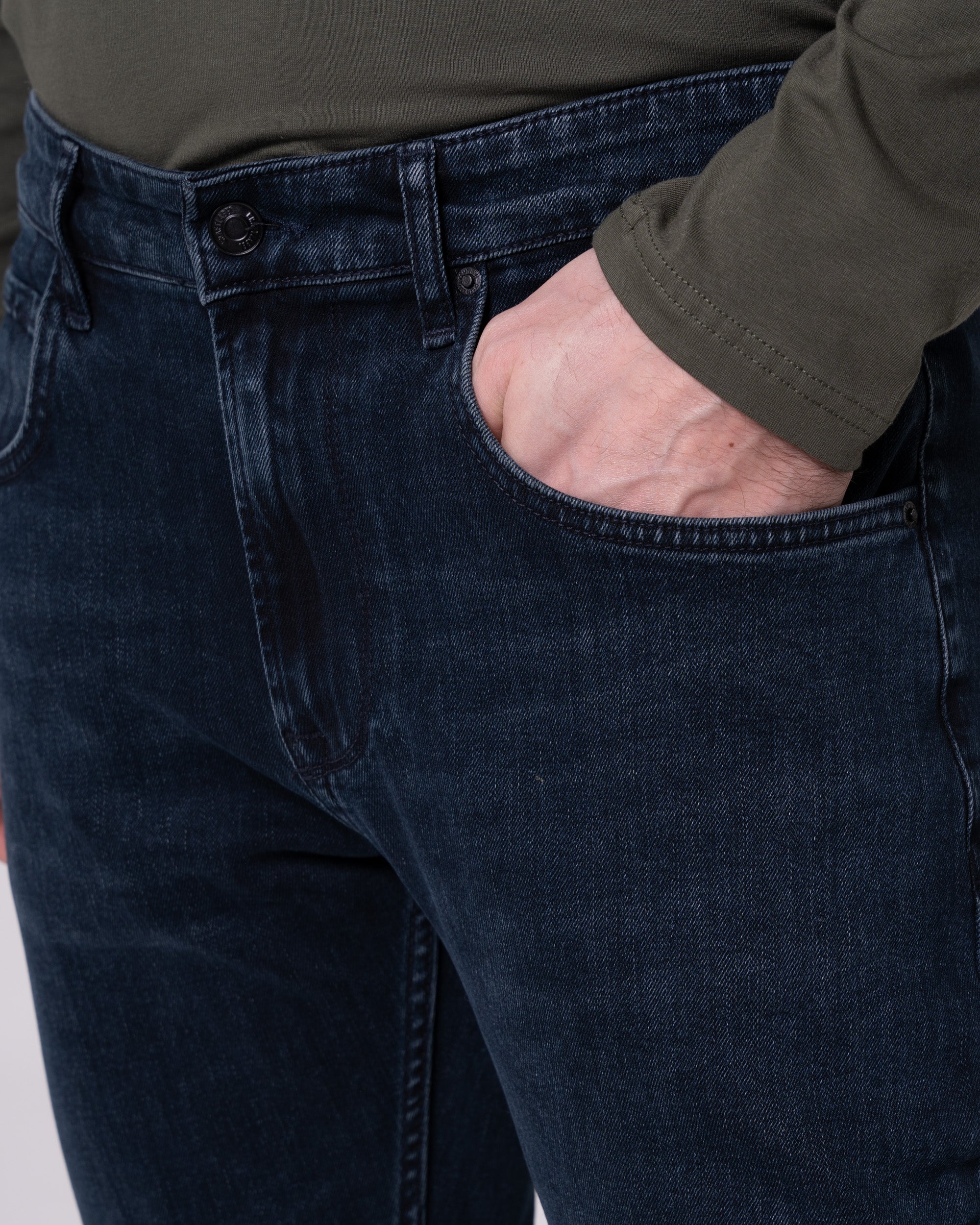 Koyu - Lacivert Slim Fit Kot Pantolon - Image 9