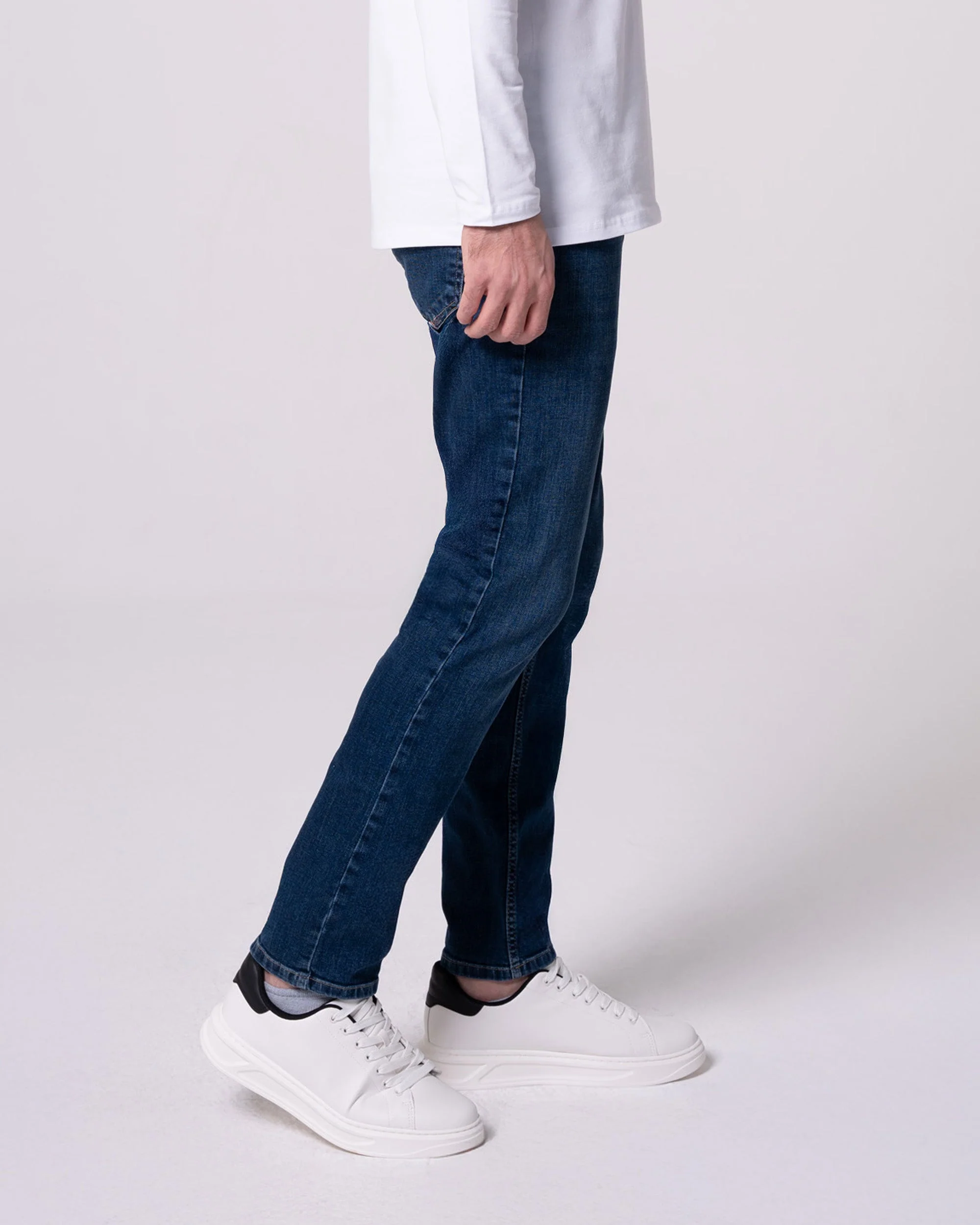 Lacivert Comfort Fit Kot Pantolon - Image 3