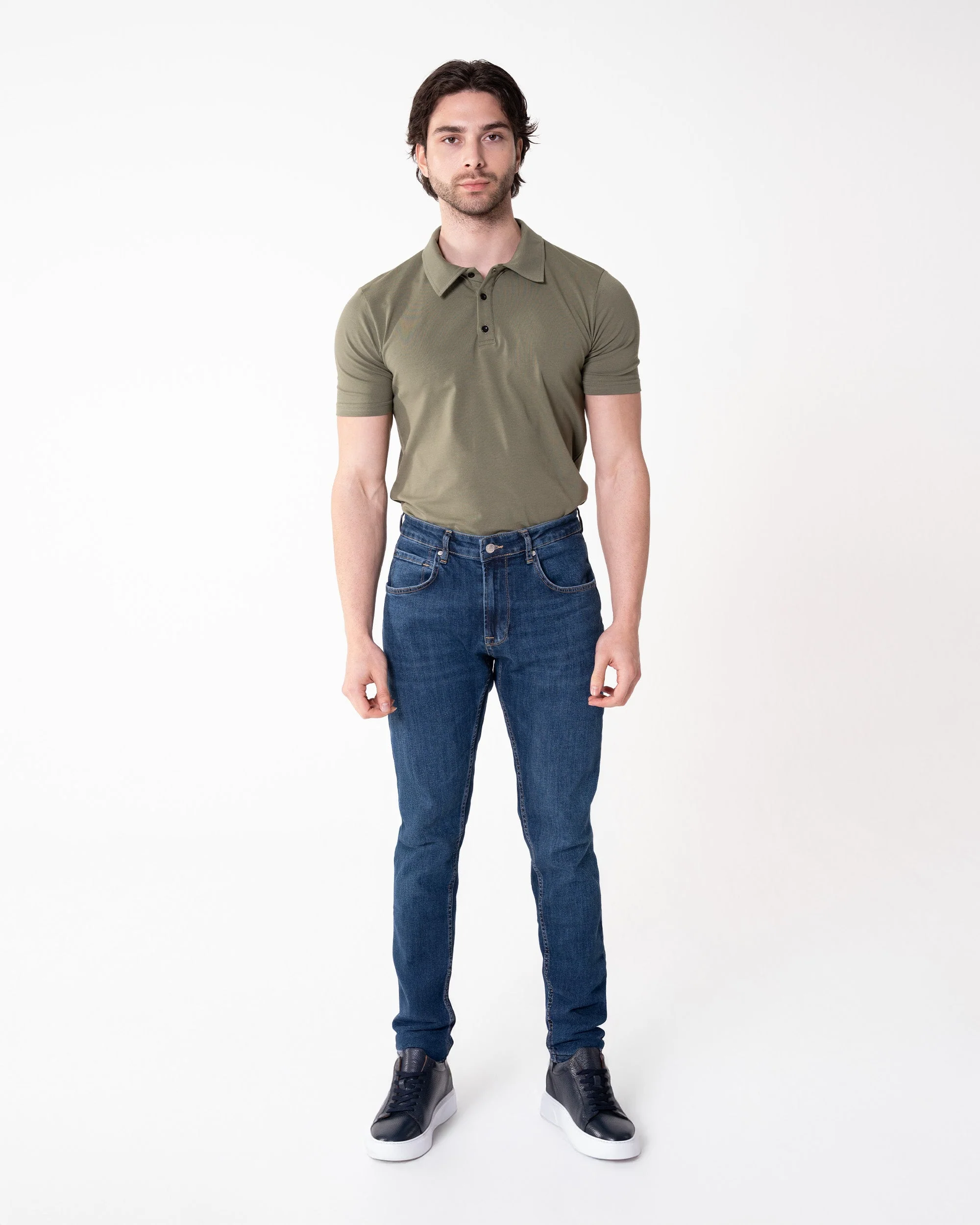 Lacivert Comfort Fit Kot Pantolon - Image 6
