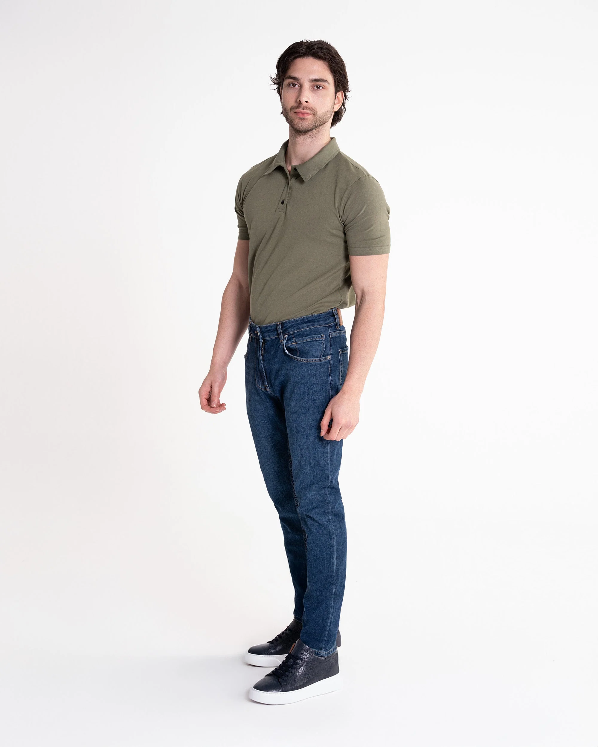 Lacivert Comfort Fit Kot Pantolon - Image 7
