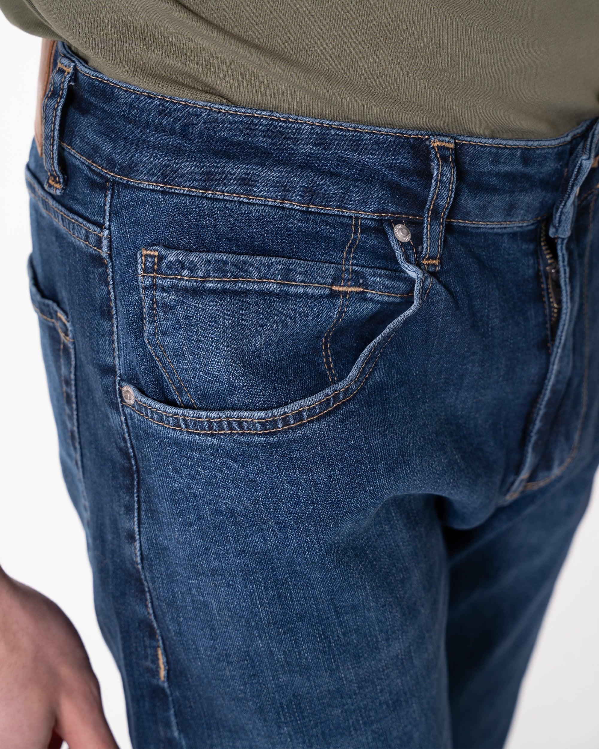 Lacivert Comfort Fit Kot Pantolon - Image 9
