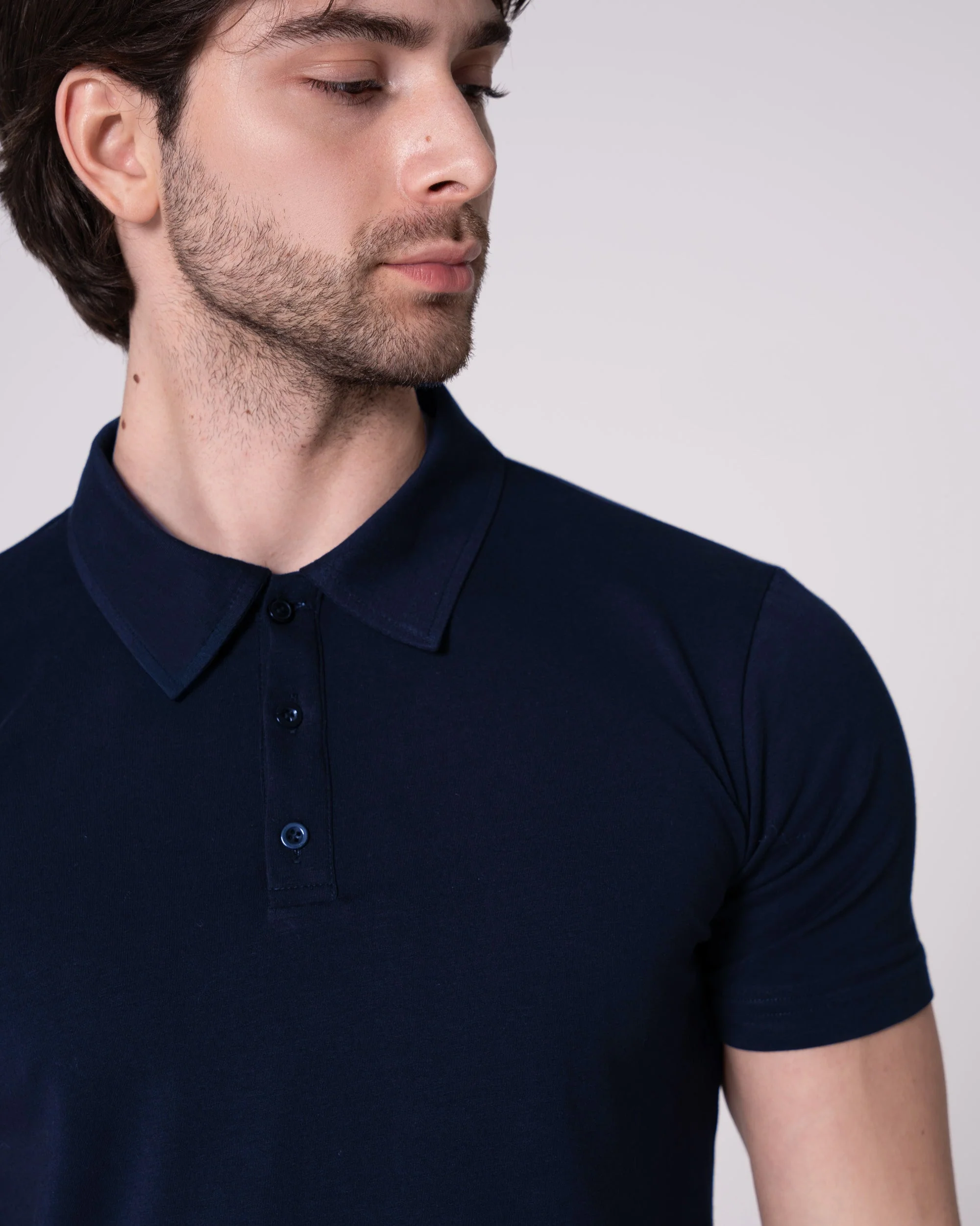 Lacivert Polo Yaka Tişört - Image 3