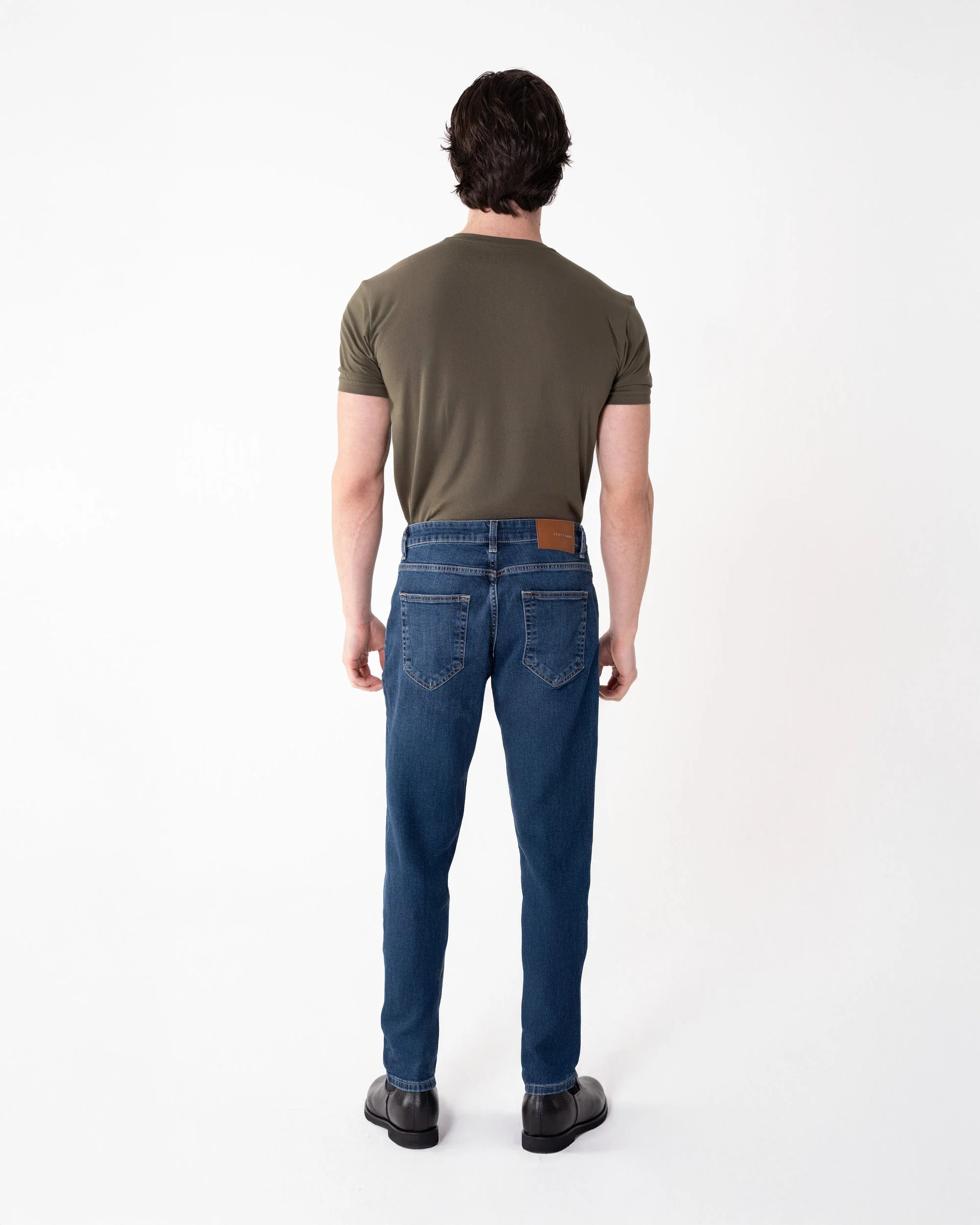 Lacivert Slim Fit Kot Pantolon - Image 6