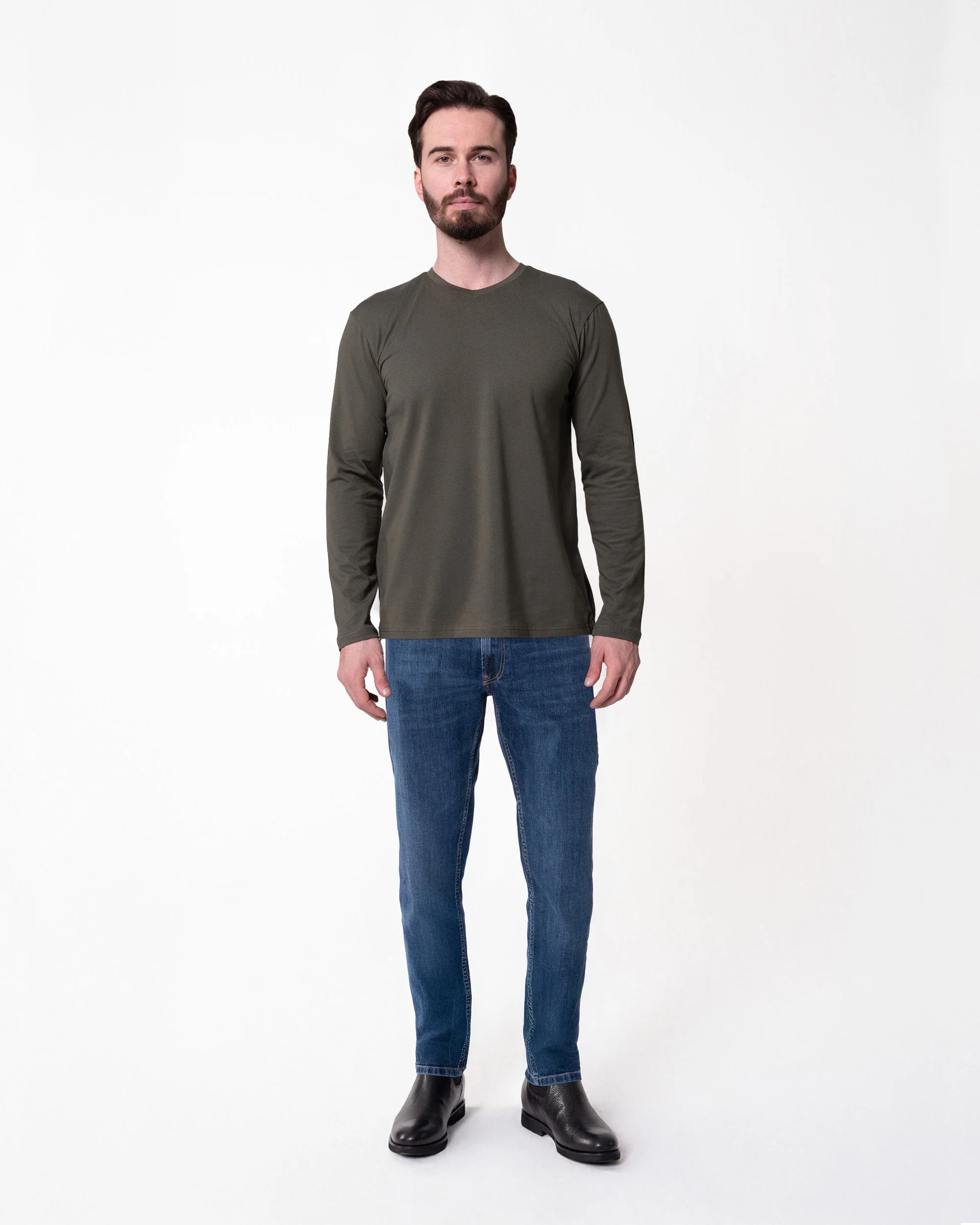 Lacivert Slim Fit Kot Pantolon - Image 7