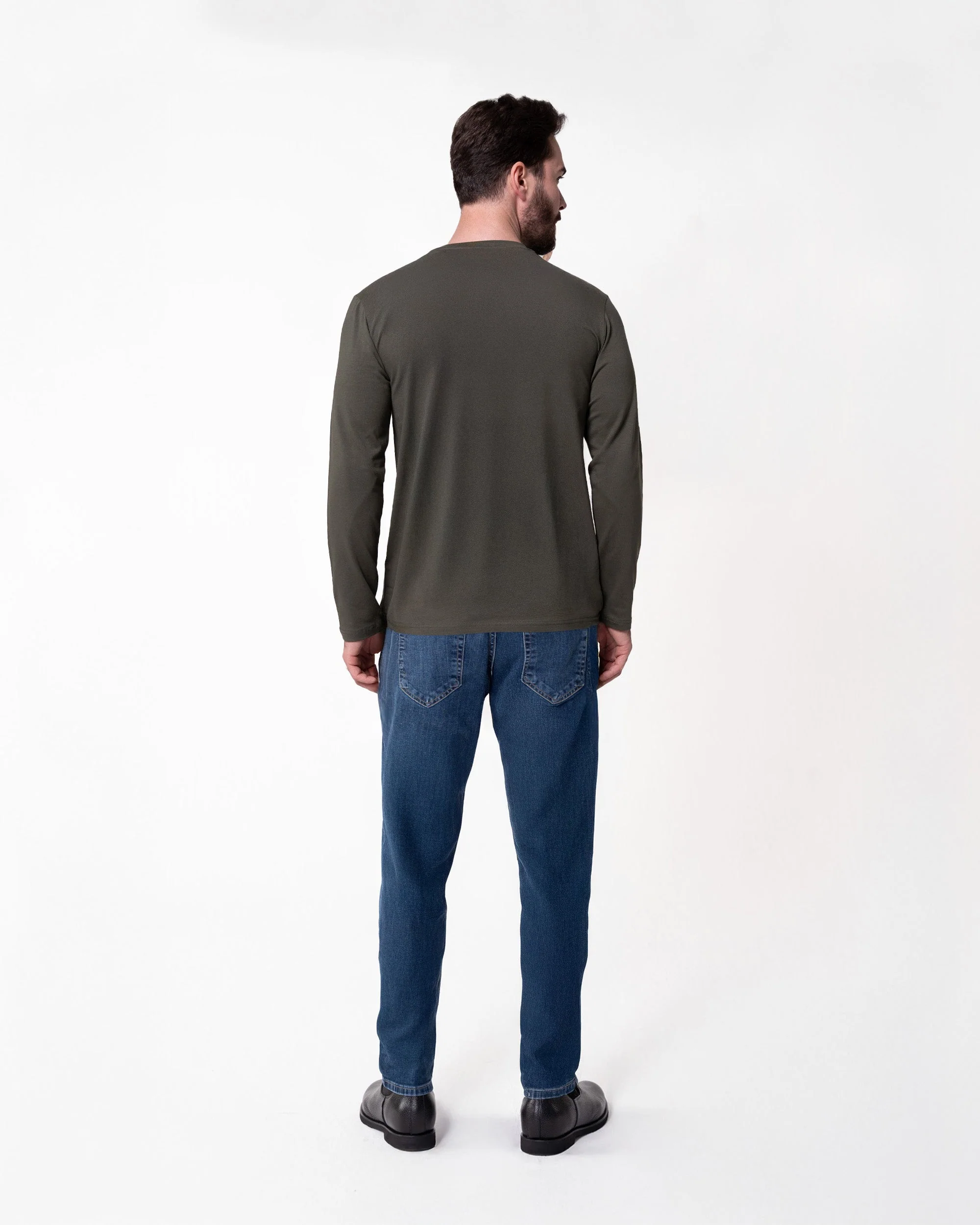Lacivert Slim Fit Kot Pantolon - Image 8