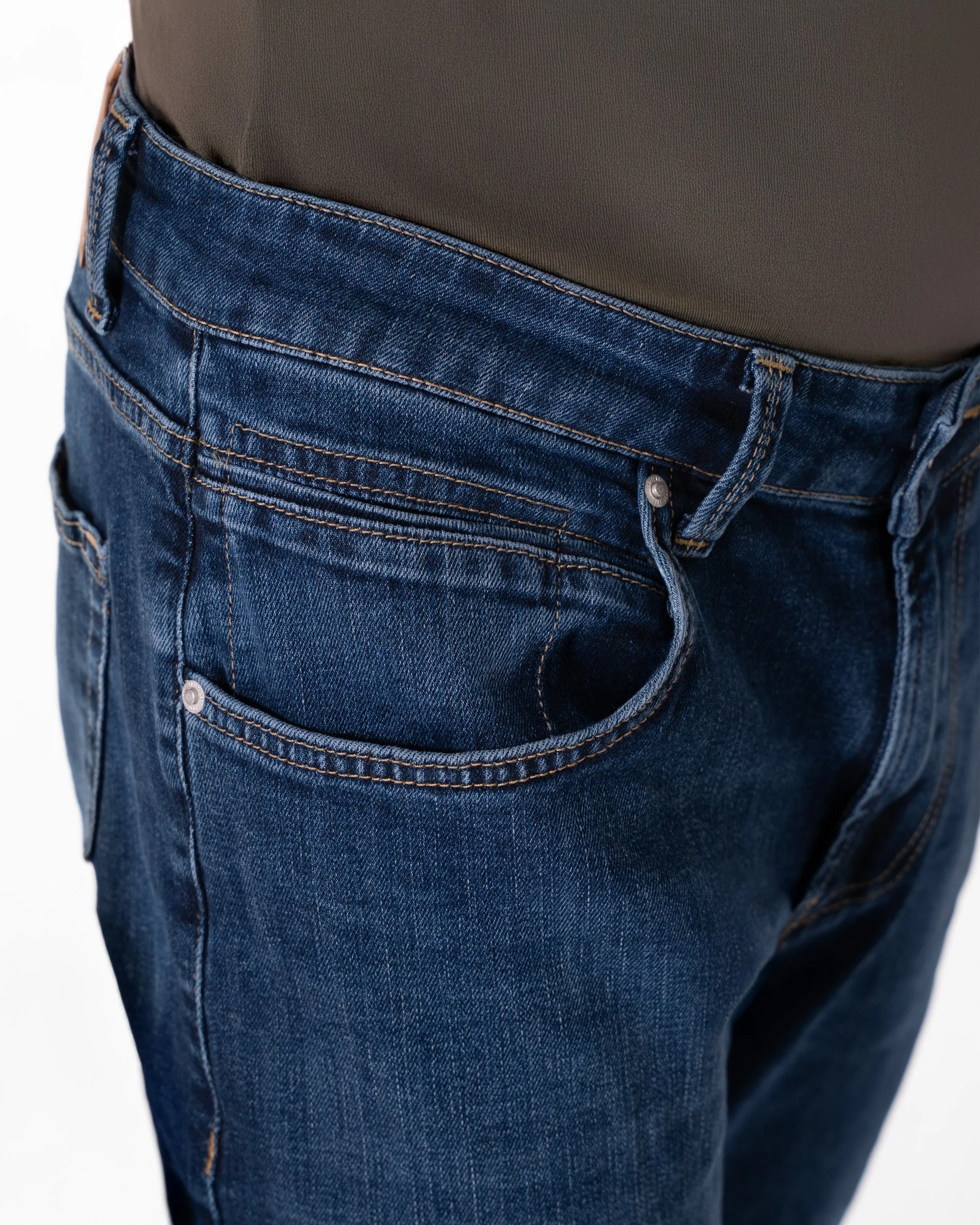 Lacivert Slim Fit Kot Pantolon - Image 9