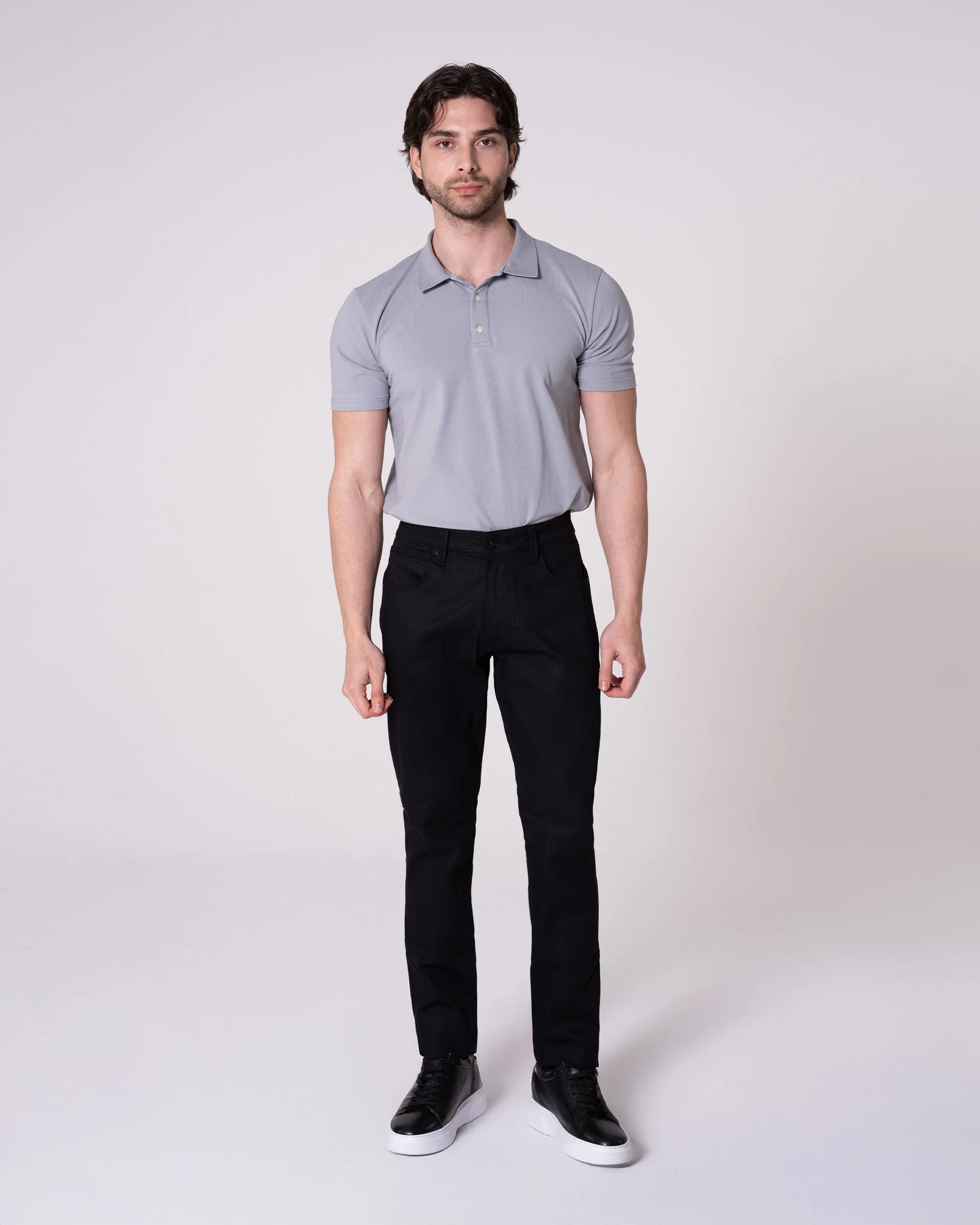 Siyah Comfort Fit Kot Pantolon - Image 3