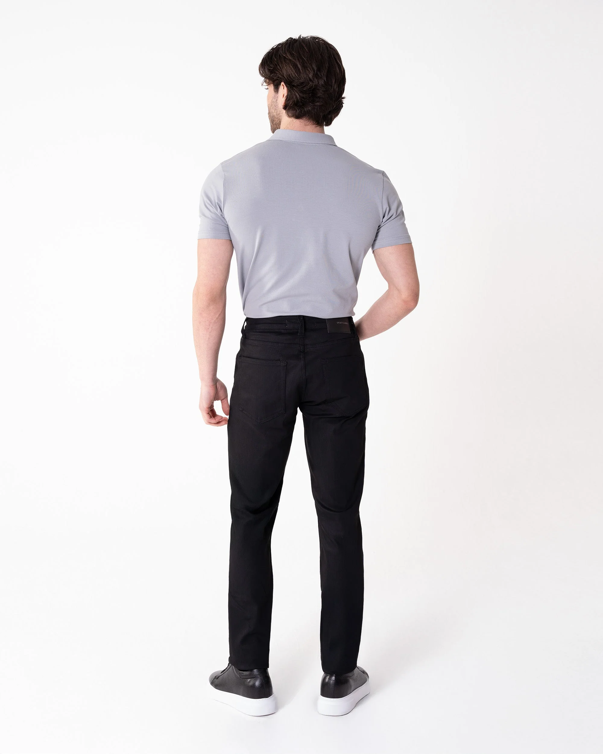Siyah Comfort Fit Kot Pantolon - Image 5