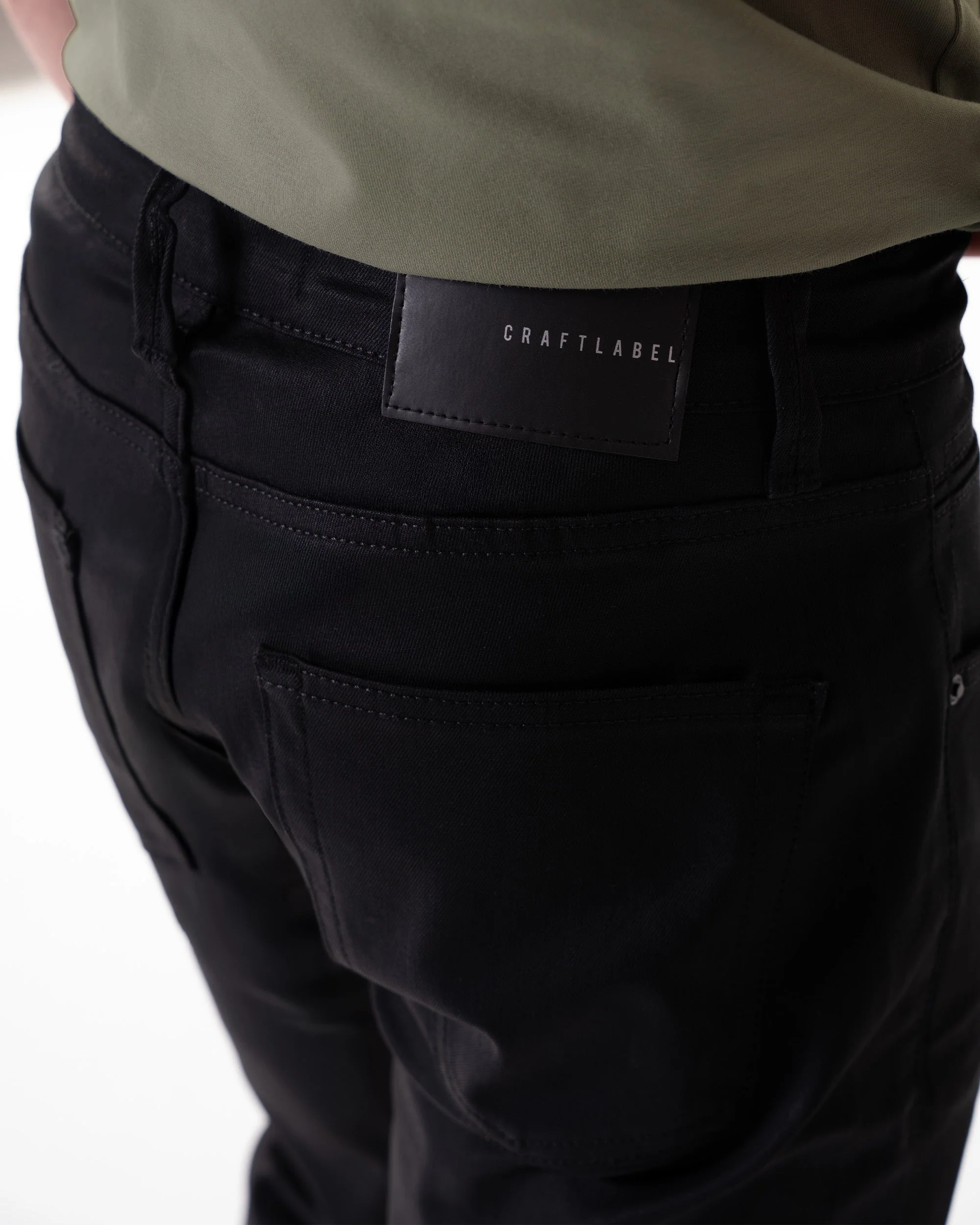 Siyah Comfort Fit Kot Pantolon - Image 7