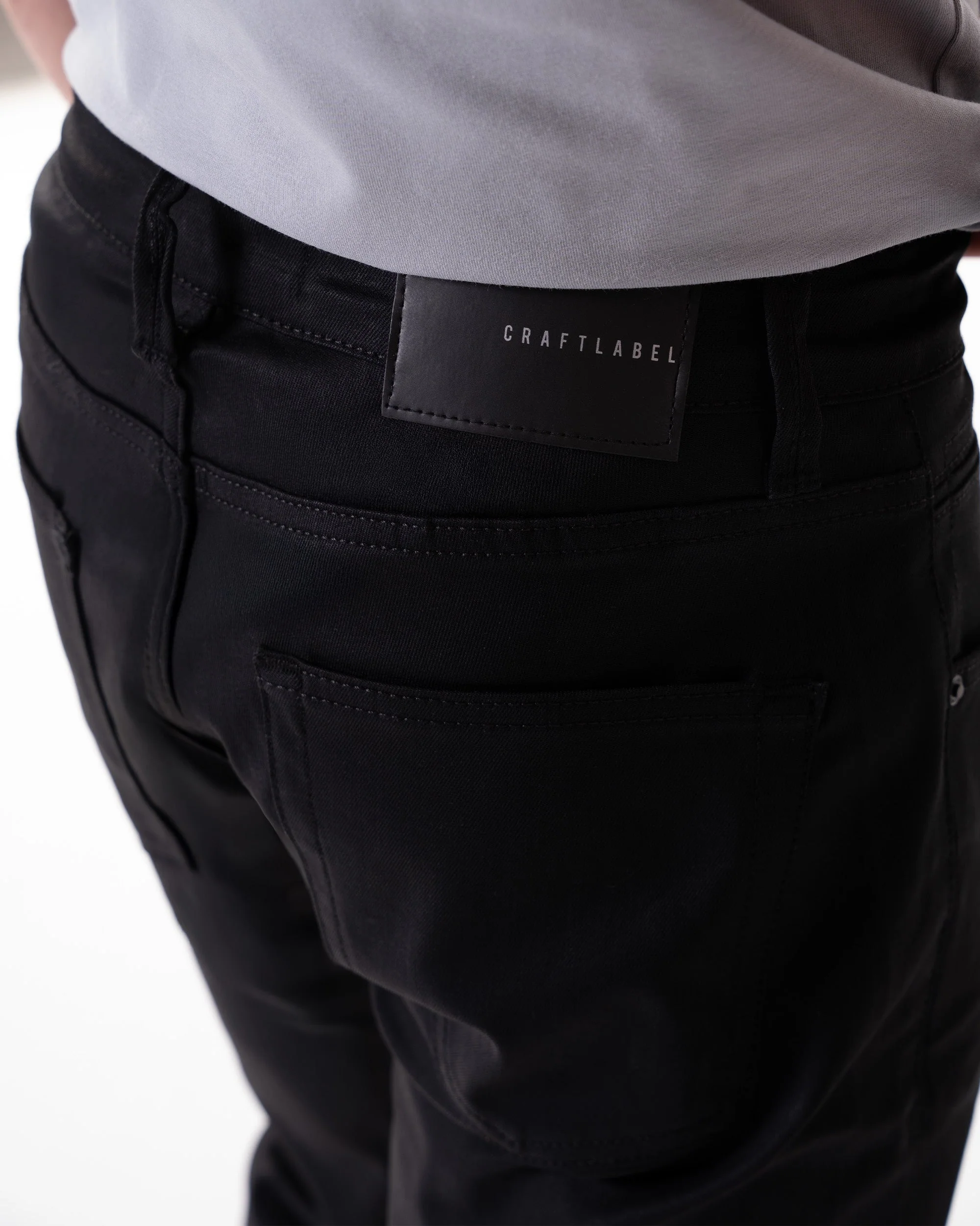 Siyah Comfort Fit Kot Pantolon - Image 9
