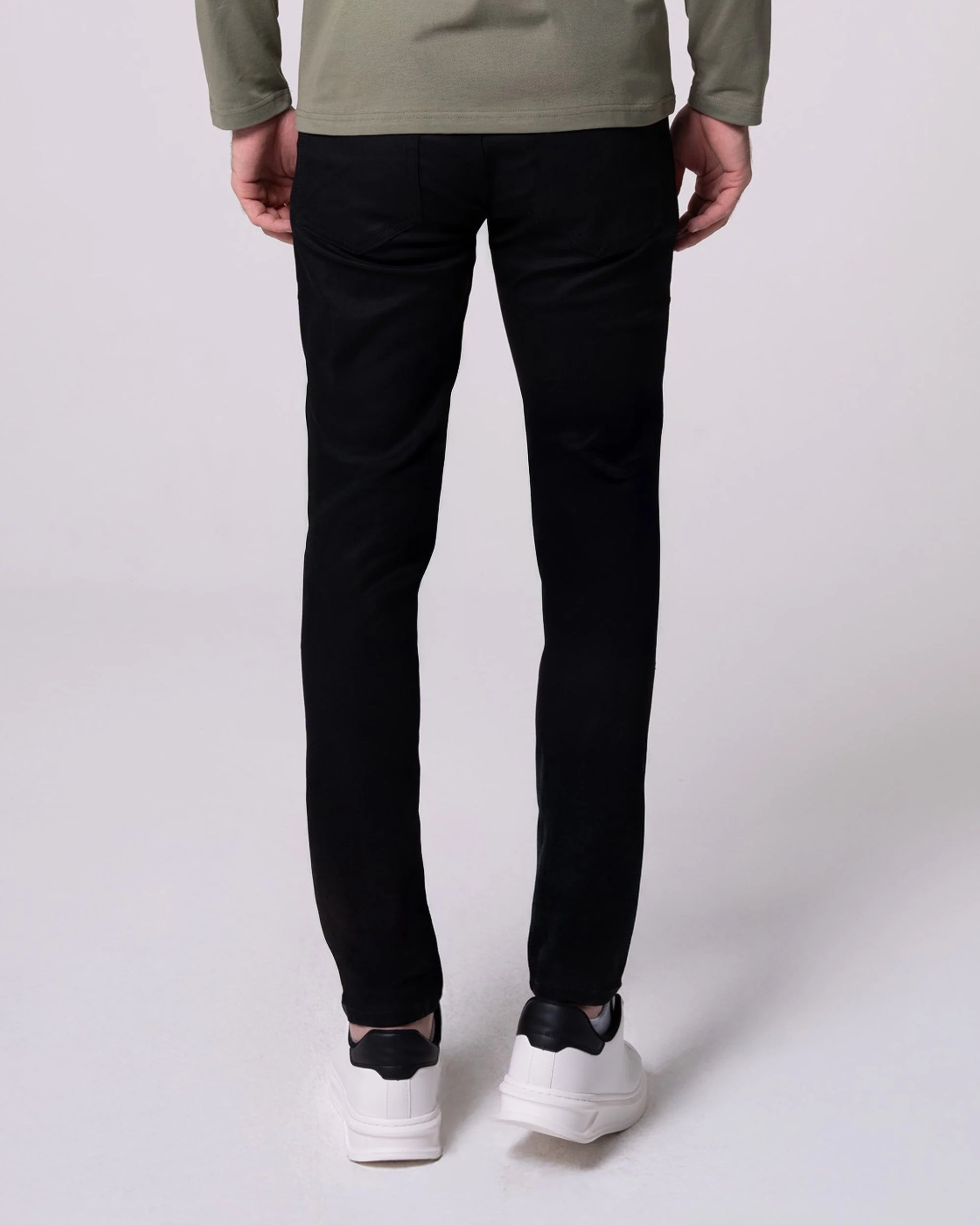 Siyah Slim Fit Kot Pantolon - Image 3