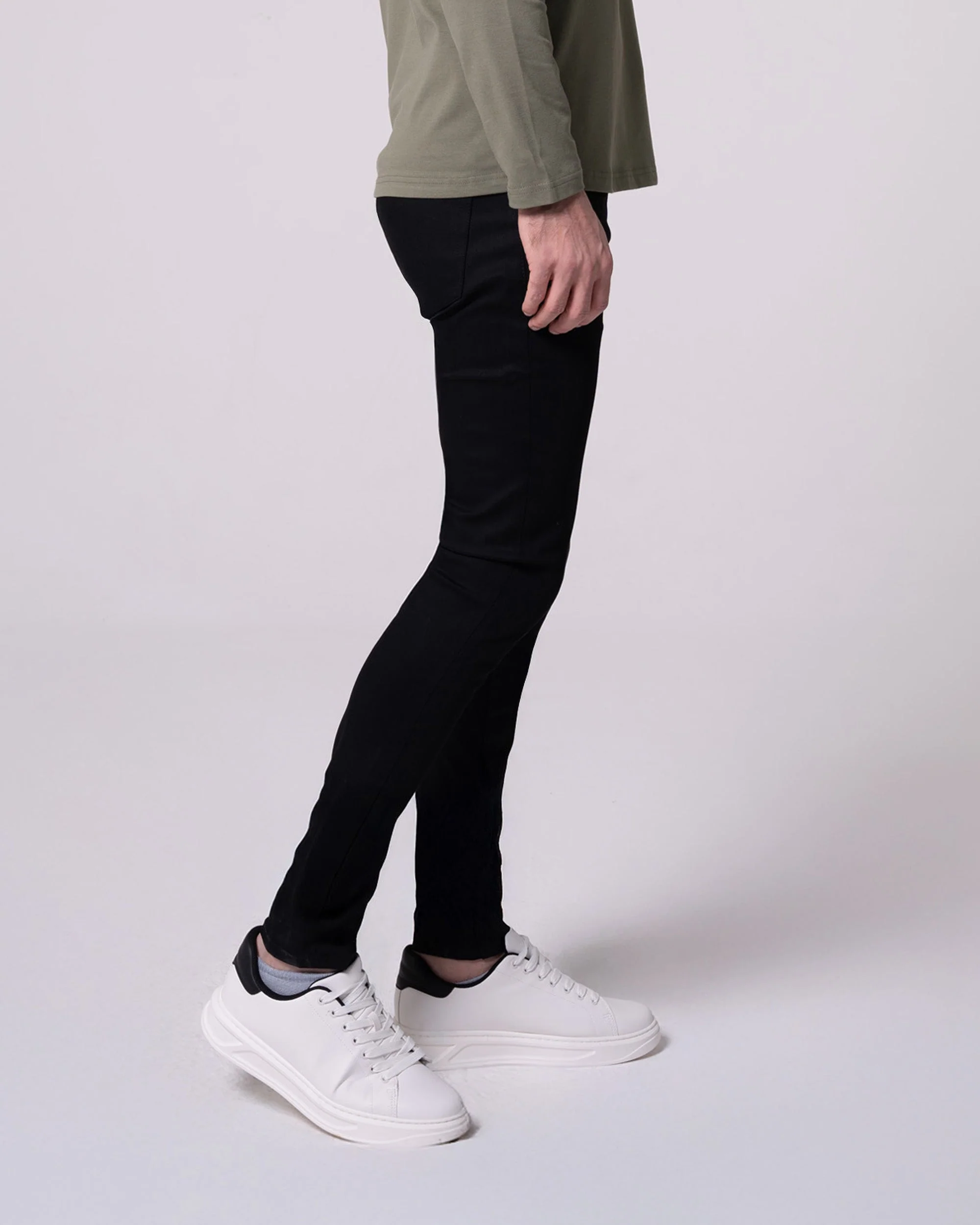 Siyah Slim Fit Kot Pantolon - Image 4