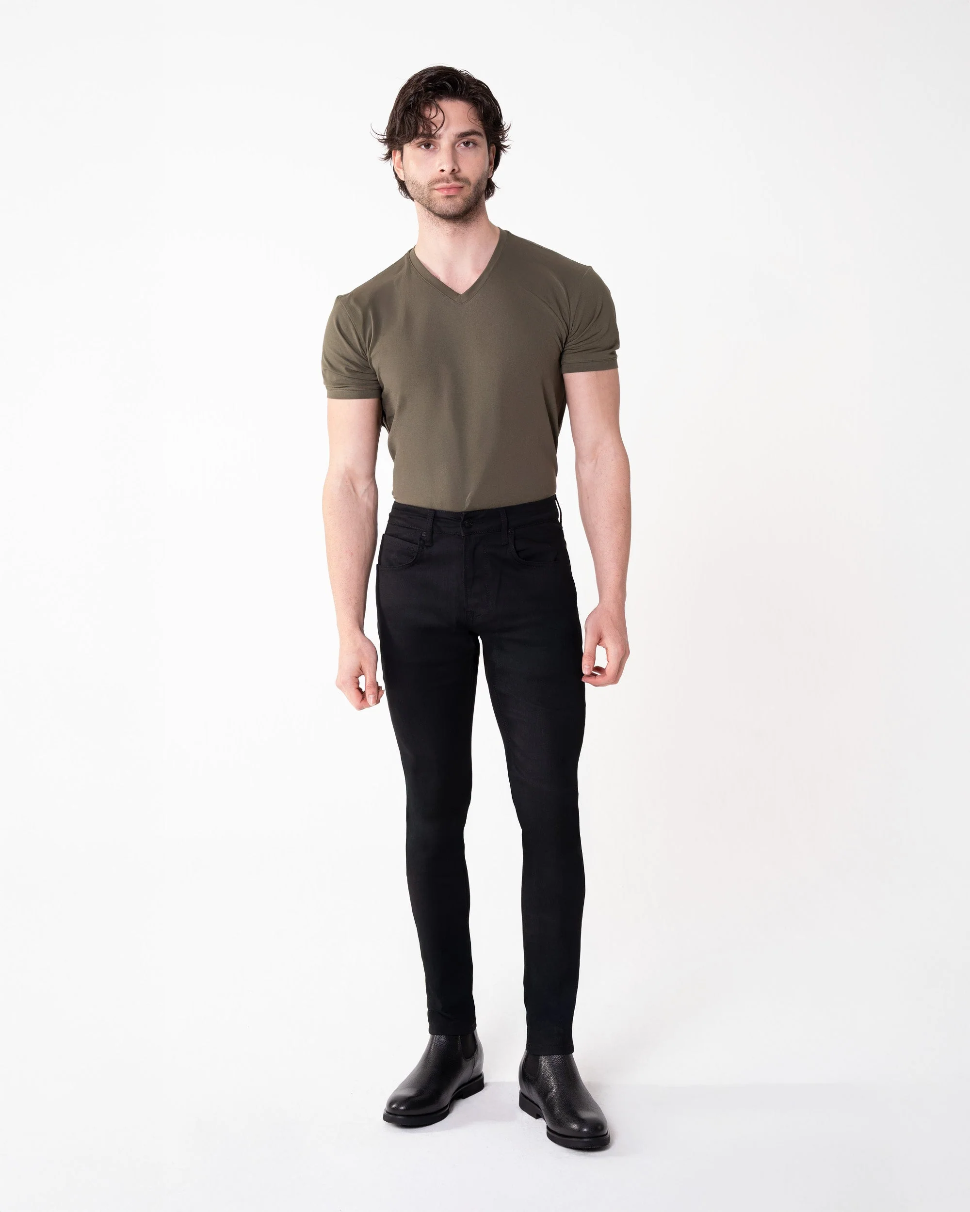 Siyah Slim Fit Kot Pantolon - Image 8