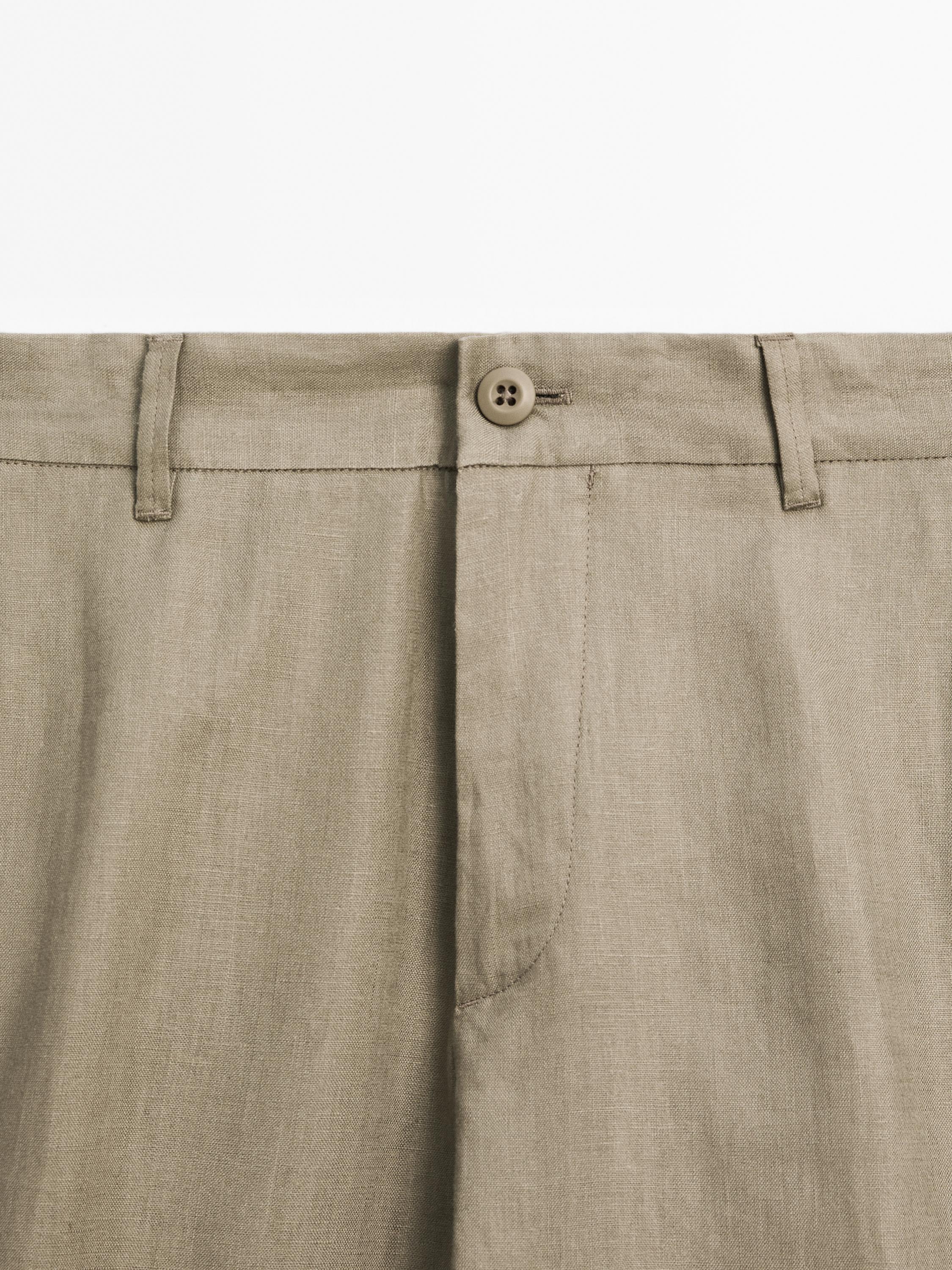 Taş Rengi Keten Pantolon (Sınırlı Sayıda) - Image 4